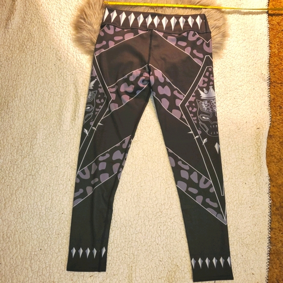 Leggings Black panther/cheeta print and diamonds L - Picture 4 of 11